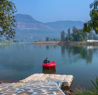 Kalote Mokashi Villa | SaffronStays Kairos Zeus, Karjat - Greek style pool villa near Camp Max