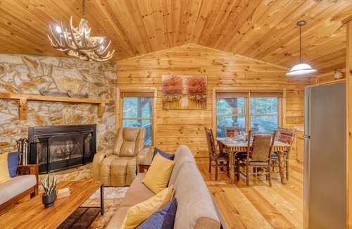 Blue Ridge Cabin | ❤ SALE ❤ Private Couples Nature Retreat, Fire Pit, Hot Tub, Screened Porch Swing
