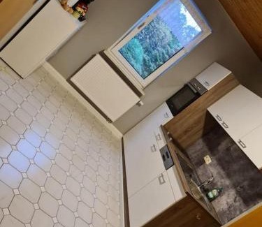 Elgersburg Apartment | Schönes Doppelzimmer mit Küche und Badezimmer