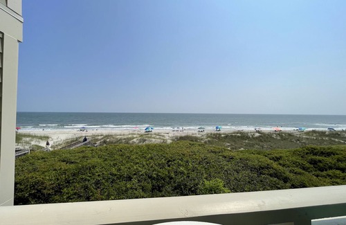 Caswell Beach Condo | Sea Turtle Sanctuary-Ocean Front Condo on Perfect Private Beach!