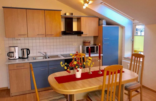 Juliusruh Apartment | Sea view Panorama Sauna Wlan Fitness room Dünenresidenz - two rooms Kitchen
