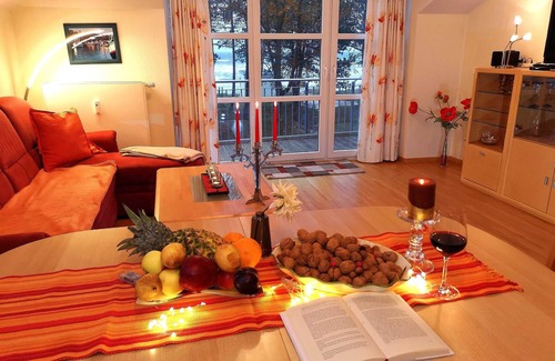 Juliusruh Apartment | Sea view Panorama Sauna Wlan Fitness room Dünenresidenz - two rooms Kitchen