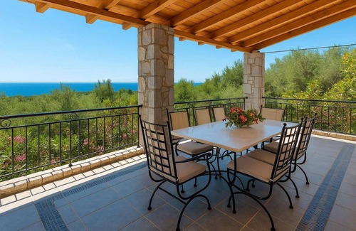 Lefktron Villa | Seaside Serenity - Stylish Seaview Home