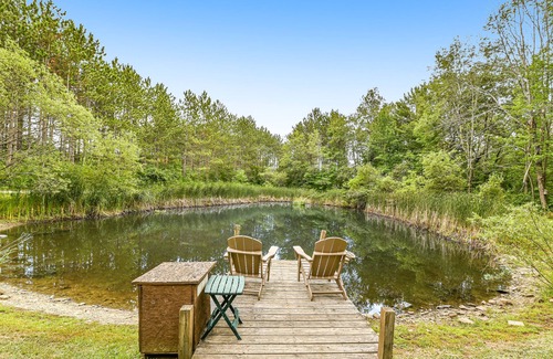 Prattsburgh Apartment | Secluded Dog-Friendly Studio w/Deck, Private Pond, Fireplace, Fast WiFi, Views