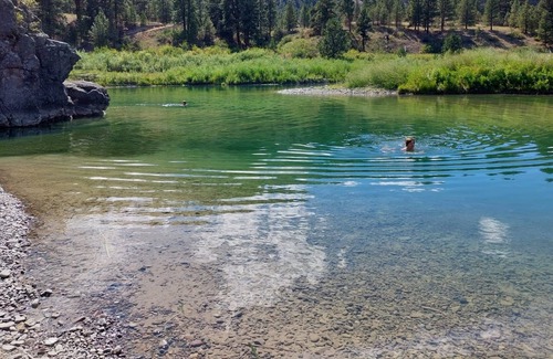 Cascade Cabin | Secluded Log Cabin on 3/4 Miles of Dearborn River, 72-acres to Roam
