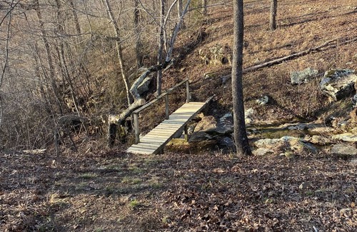 Dennard Cabin | Secluded rustic getaway with your own private waterfall in the front yard