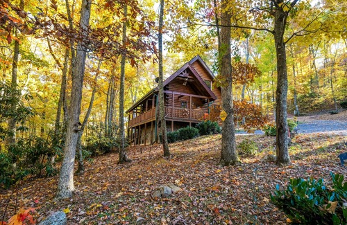 Gatlinburg - Pigeon Forge Cabin | Secluded Setting-Cozy Cabin Rental- Firepit Gameroom Internet Access-In Great Smoky Mountains