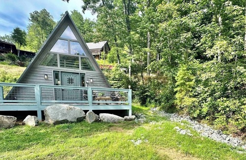 Robbinsville Cabin | Serene Mountain Waterfront A-Frame Cabin