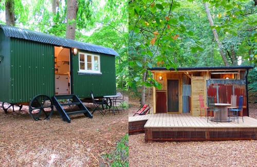 Robertsbridge House | Shepherd hut, wood stove, fire pit, BBQ in small woods. 1066 Country/High Weald.
