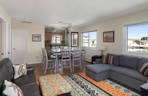 Seaside Heights Apartment | Shorely Perfect Waterfront very private XL 2ndFl Sky Villa + Jacuzzi Dock Kayaks