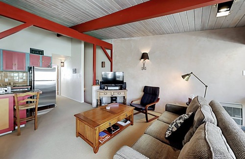 Taos Ski Valley Condo | Ski-in/out delight with woodstove & balcony- walk to shops, dining & skating