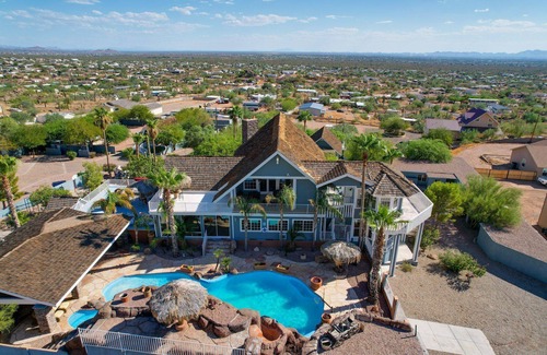 Apache Junction House | Small Events, 4 Homes, Resort Living, Pet Friendly, Htd Pool, Views, Tonto Nat Forest Trails