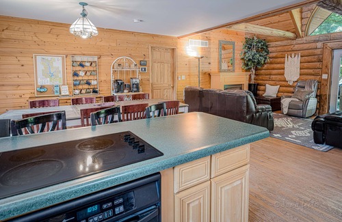 Apple River Cabin | Spacious 4BR Log Cabin Getaway | Hot Tub, King Beds, Fire Pit