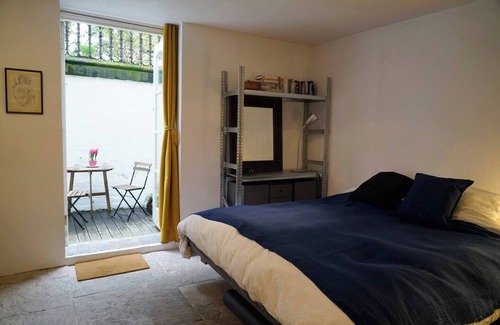 Liverpool Apartment | Spacious bedroom in characterful period flat.