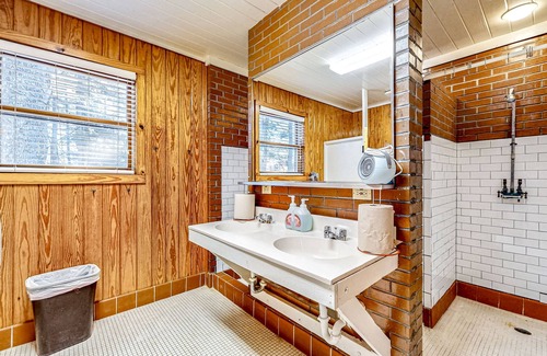 Black Mountain Hotel | Spacious Black Mountain cabin with game room, wood fireplace, firepit, & W/D