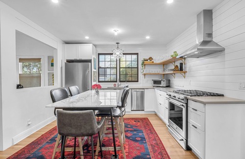 South River City House | Spacious Bungalow Oasis + Heated Pool + Parking 1 block from South Congress