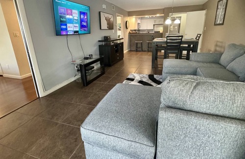 Wesley Chapel Condo | Spacious Corner Unit – 3BR Ground-Floor Condo w/2 Patios, Smart TVs & Scenic Pond Views