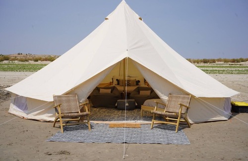 Juab County House | Spacious glamping tent on private sandy beach