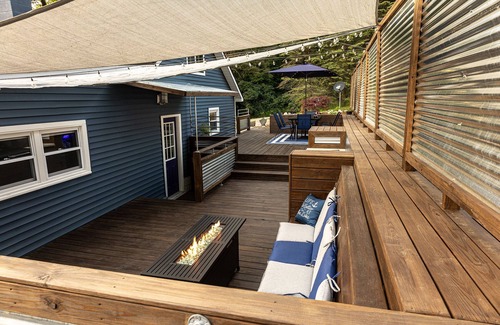 Alden House | Spacious home near Torch Lake w/custom back patio, steps away from public access
