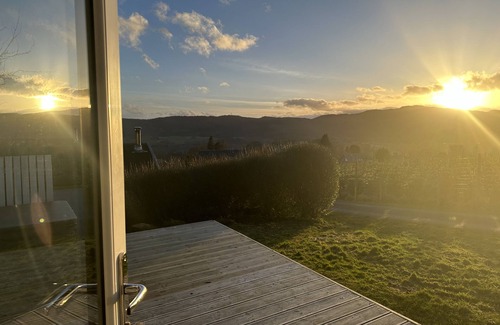 Pitlochry Cabin | Spacious Lodge with woodburner, hot tub and beautiful views from the patio deck.