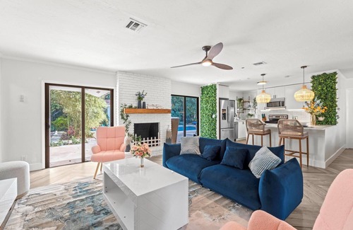 Lake Clarke Shores House | Spacious Palm Beach Paradise with Heated Pool and Backyard Games