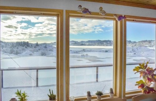 Tysvaer House | Spend a wonderful vacation overlooking the fjord in this beautiful vacation home with sauna.