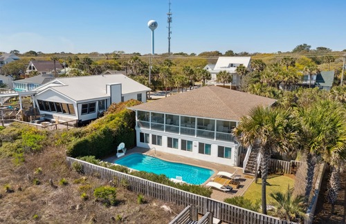 Folly Beach House | SPEND CHRISTMAS AND NEW YEARS ON FOLLY! Oceanfront! HEATED POOL!