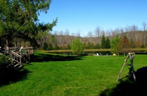 Valatie House | Sprawling, Rustic Country Estate with Spring-Fed Swim Pond & Tennis Ct