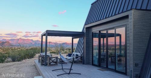 Study Butte-Terlingua House | Stardust Big Bend Luxury A-Frame#10 with a fab view