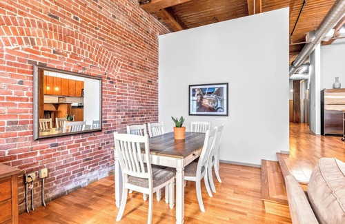 Downtown West Apartment | Stay in Style! Downtown Loft-Garage Parking