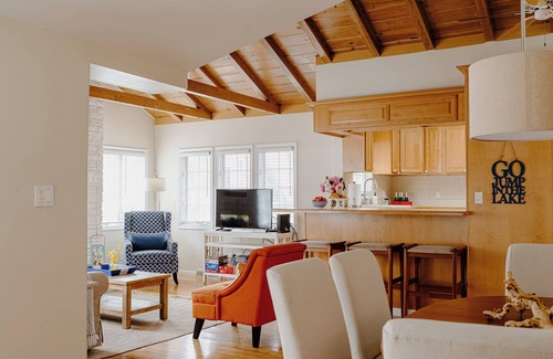 Grand Beach Cottage | Steps to Beach Heated Pool Fire Pit Spacious Yard & Playground Nearby