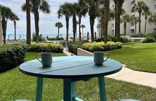 New Smyrna Beach Condo | Steps to the Beach! Oceanfront, Ground Floor, Family Friendly