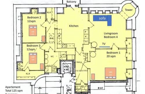Norrkoping Apartment | Stor lägenhet för familj eller företag