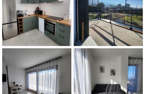 Lugrin Apartment | Studio lumineux avec grande terrasse et vue lac, Parking privé