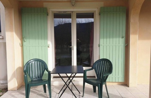 Montbrun-les-Bains Condo | Studio Montbrun-les-Bains, Le Hameau des Sources, village view and Mont Ventoux