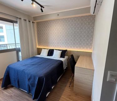 Santo Amaro Apartment | Studio novo e equipado próximo ao metrô e Consulado Americano