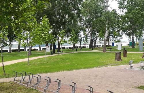 Balatonfoldvar Apartment | Studio with shady garden, washing machine and internet