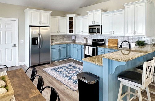 New Concord House | Stunning lakefront home with private dock, screened in porch and firepit