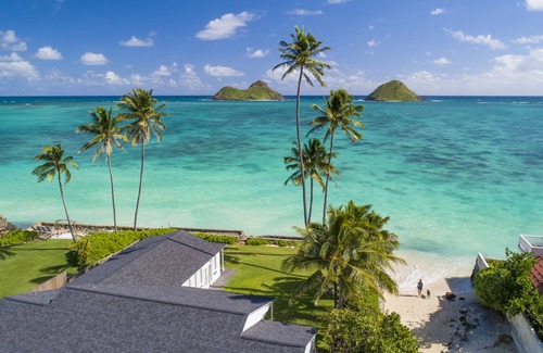 Lanikai House | Stunning Oceanfront Beach House w/AC & Mokulua Isle Views at Lanikai Oceanside
