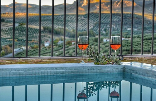 Baena House | Stunning private villa for 8 guests with A/C, WIFI, private pool, TV, patio and parking