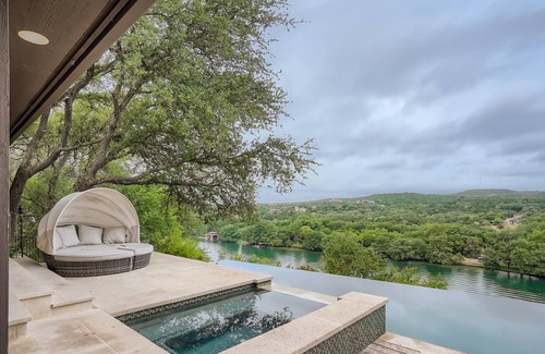 Austin House | Stunning view of Lake Austin w/ hot tub and pool!