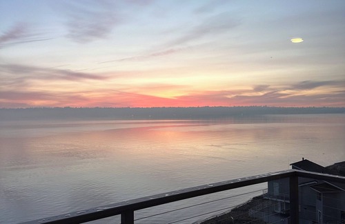 Tacoma Apartment | Stunning views of Commencement Bay & Mount Rainier in this 1 bedroom apartment.
