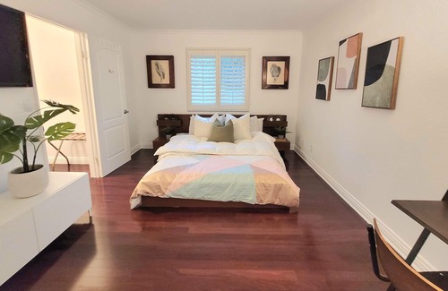 West Covina House | Stylish Retreat w/ Private Patio, Queen Beds & BBQ