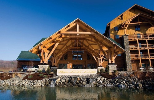 Blodgett Mills Condo | Suite + Fireplace & Balcony | Onsite Waterpark