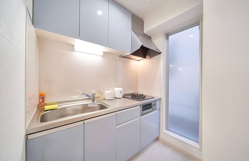 Nishi Apartment | Sunny 3 - guest American - style Osaka apt.Private bath, kitchen. Unit 102.