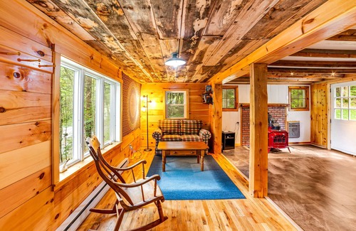 Newfane Cabin | Sunny dog-friendly cabin with firepit, skiing, hiking & fast WiFi