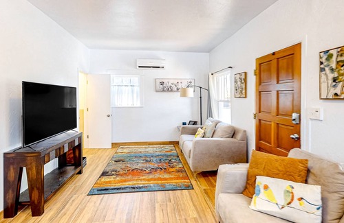 Blenman-Elm House | Sunny home with old-school charm, fireplace, grill, & covered patio - dogs ok