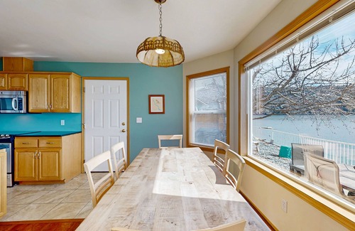Chelan House | Sunny, lakefront home with huge patio, floating dock & 2 buoys