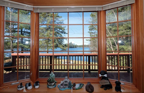 Tomahawk House | Sunset View Lake Home on Lake Mohawksin, Sand Frontage