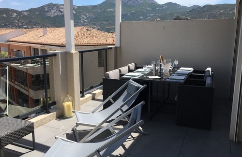 Calvi Apartment | Superb luxury apartment sea and mountain views 100 m from the beach
